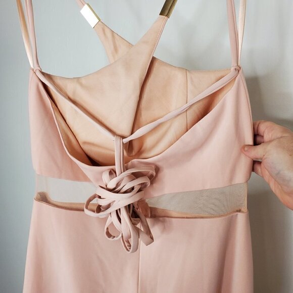 NWT Lumier by Bariano Australia Halter Sheath Gown Pink - Picture 10 of 16